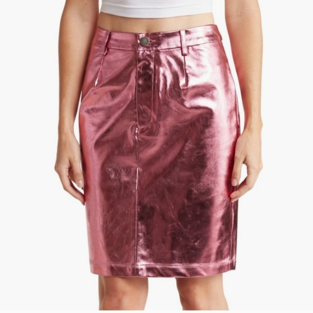 Nordstrom Napean Sea Road Shimmering Pink Pencil Skirt